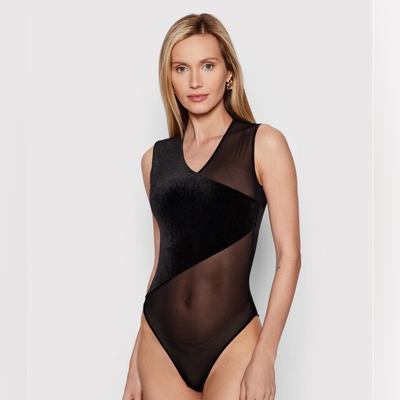 NWT Undress Code Blazing Star Velvet Mesh Bodysuit - Picture 2 of 8